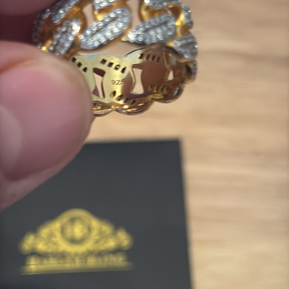 Cuban link CZ Baguette ring - Picture 5 of 5